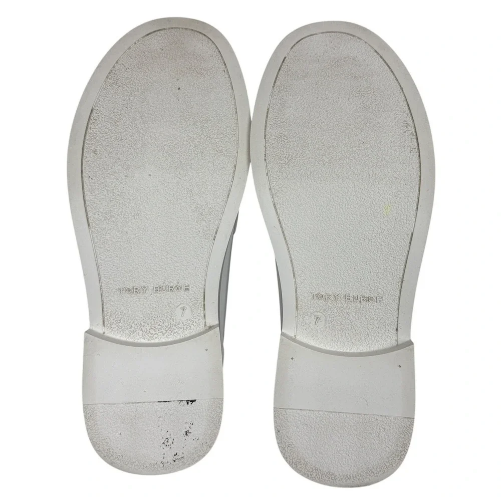Tory Burch Women's Classic Rain Loafers, Off-White, Size 7